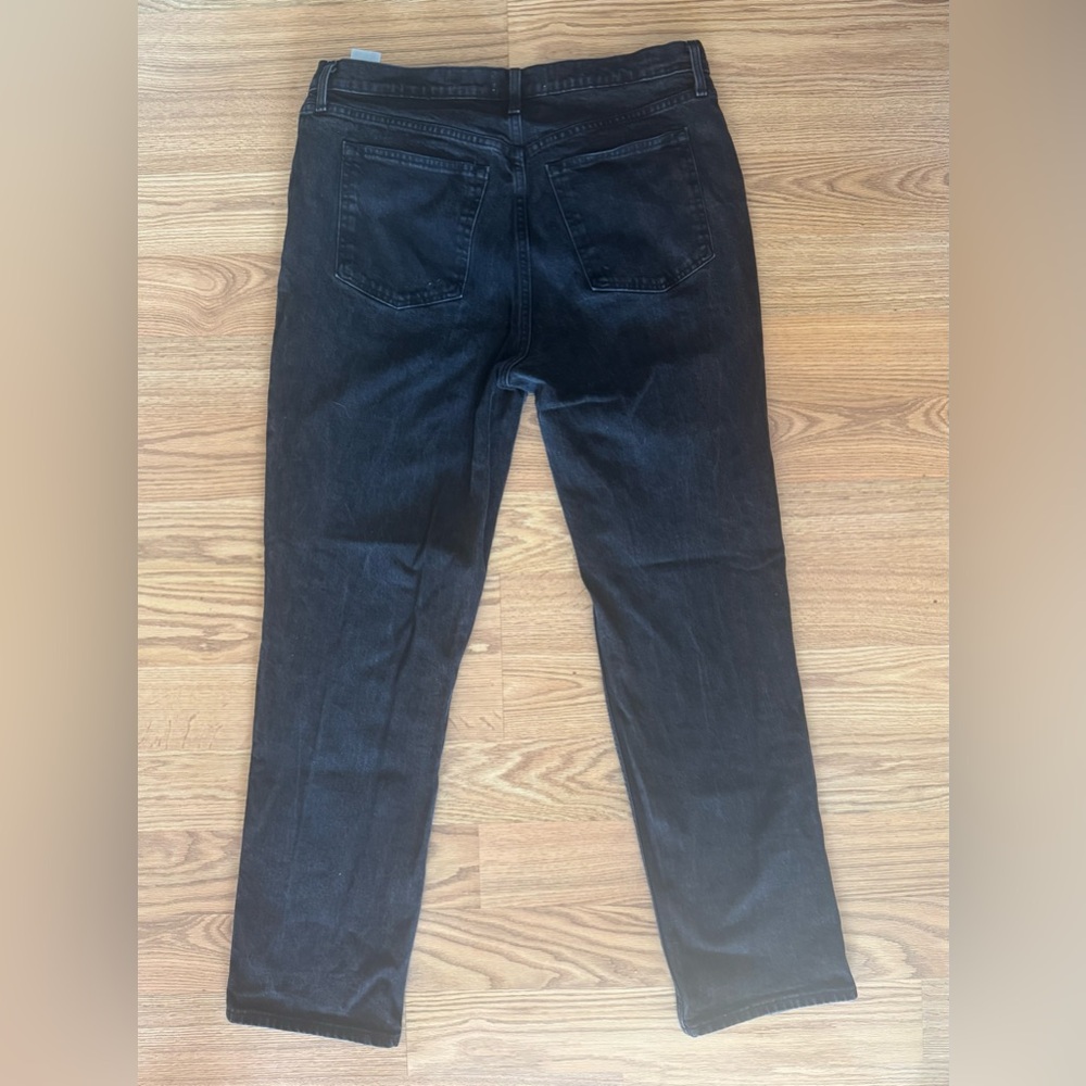 Abercrombie & Fitch Ultra High Rise 90s Straight Black Jeans - 33L - Picture 4 of 5